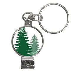 Pine Trees Spruce Tree Nail Clippers Key Chain