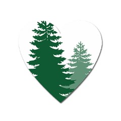 Pine Trees Spruce Tree Heart Magnet