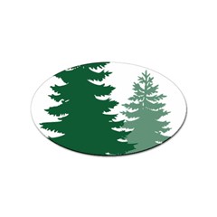 Pine Trees Spruce Tree Sticker Oval (10 pack)