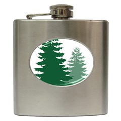 Pine Trees Spruce Tree Hip Flask (6 Oz) by Modalart