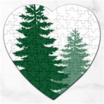 Pine Trees Spruce Tree Jigsaw Puzzle (Heart) Front