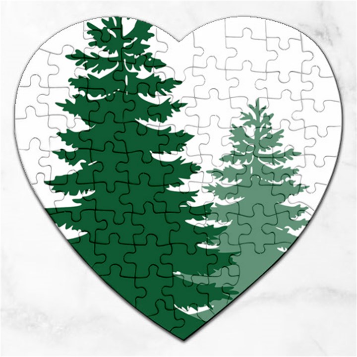 Pine Trees Spruce Tree Jigsaw Puzzle (Heart)