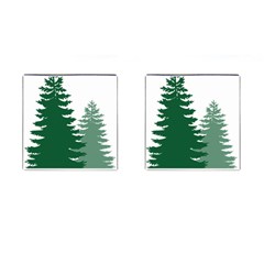 Pine Trees Spruce Tree Cufflinks (square) by Modalart