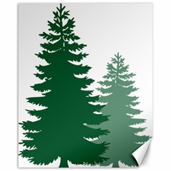 Pine Trees Spruce Tree Canvas 16  x 20 