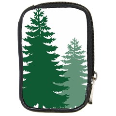 Pine Trees Spruce Tree Compact Camera Leather Case