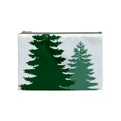 Pine Trees Spruce Tree Cosmetic Bag (medium) by Modalart