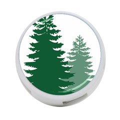 Pine Trees Spruce Tree 4-port Usb Hub (one Side) by Modalart