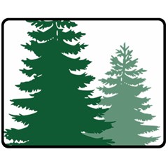 Pine Trees Spruce Tree Fleece Blanket (Medium)