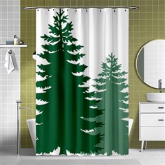 Pine Trees Spruce Tree Shower Curtain 48  x 72  (Small) 