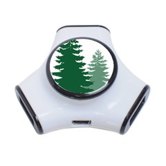 Pine Trees Spruce Tree 3-Port USB Hub