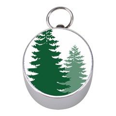 Pine Trees Spruce Tree Mini Silver Compasses