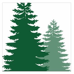 Pine Trees Spruce Tree Square Satin Scarf (36  x 36 )