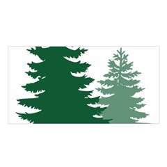 Pine Trees Spruce Tree Satin Shawl 45  x 80 