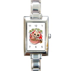 Ramen Cat Noodles Cute Japanes Rectangle Italian Charm Watch by Modalart