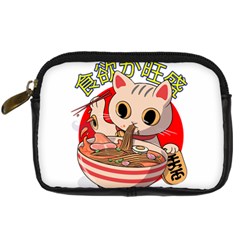 Ramen Cat Noodles Cute Japanes Digital Camera Leather Case by Modalart