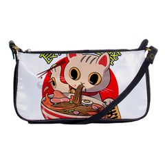 Ramen Cat Noodles Cute Japanes Shoulder Clutch Bag by Modalart