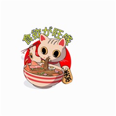 Ramen Cat Noodles Cute Japanes Small Garden Flag (two Sides) by Modalart