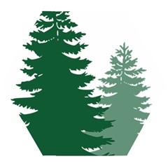 Pine Trees Spruce Tree Wooden Puzzle Hexagon