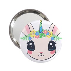 Unicorn Rabbit Hare Wreath Cute 2 25  Handbag Mirrors by Modalart