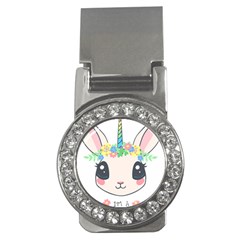 Unicorn Rabbit Hare Wreath Cute Money Clips (cz)  by Modalart