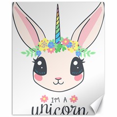 Unicorn Rabbit Hare Wreath Cute Canvas 16  X 20  by Modalart