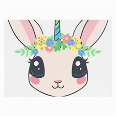 Unicorn Rabbit Hare Wreath Cute Large Glasses Cloth by Modalart