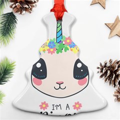 Unicorn Rabbit Hare Wreath Cute Ornament (christmas Tree)  by Modalart