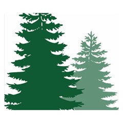 Pine Trees Spruce Tree Premium Plush Fleece Blanket (small) by Modalart