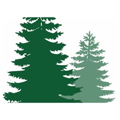 Pine Trees Spruce Tree Premium Plush Fleece Blanket (extra Small) by Modalart