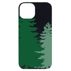 Pine Trees Spruce Tree iPhone 14 Black UV Print Case