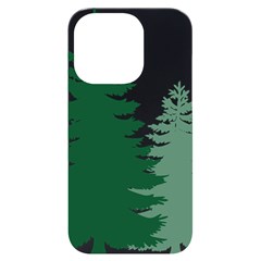 Pine Trees Spruce Tree iPhone 14 Pro Black UV Print Case