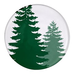 Pine Trees Spruce Tree Round Glass Fridge Magnet (4 pack)