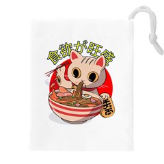 Ramen Cat Noodles Cute Japanes Drawstring Pouch (5xl)