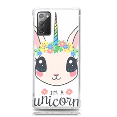 Unicorn Rabbit Hare Wreath Cute Samsung Galaxy Note 20 Tpu Uv Case by Modalart