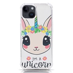 Unicorn Rabbit Hare Wreath Cute Iphone 14 Tpu Uv Print Case by Modalart