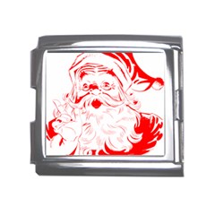 Santa Claus Red Christmas Mega Link Italian Charm (18mm) by Modalart