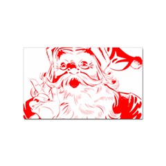 Santa Claus Red Christmas Sticker (rectangular) by Modalart