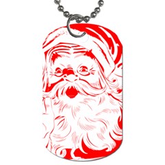 Santa Claus Red Christmas Dog Tag (one Side) by Modalart