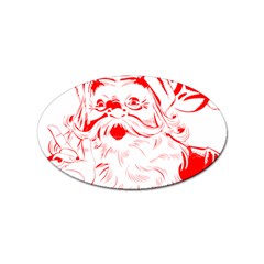 Santa Claus Red Christmas Sticker Oval (100 Pack) by Modalart