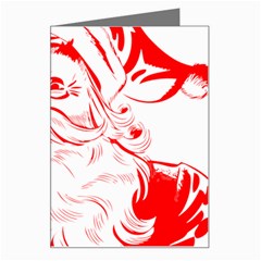 Santa Claus Red Christmas Greeting Card by Modalart