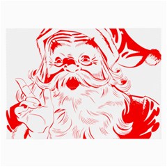 Santa Claus Red Christmas Large Glasses Cloth (2 Sides) by Modalart