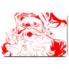 Santa Claus Red Christmas Large Doormat by Modalart