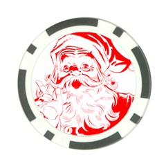 Santa Claus Red Christmas Poker Chip Card Guard by Modalart