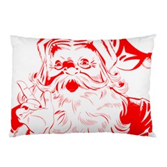 Santa Claus Red Christmas Pillow Case by Modalart