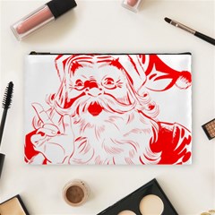 Santa Claus Red Christmas Cosmetic Bag (large) by Modalart