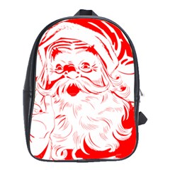 Santa Claus Red Christmas School Bag (large) by Modalart