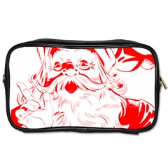 Santa Claus Red Christmas Toiletries Bag (two Sides) by Modalart