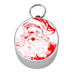 Santa Claus Red Christmas Mini Silver Compasses by Modalart