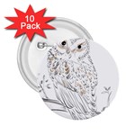 Owl Bird Wildlife Bird Of Prey 2.25  Buttons (10 pack)  Front