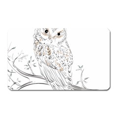 Owl Bird Wildlife Bird Of Prey Magnet (Rectangular)